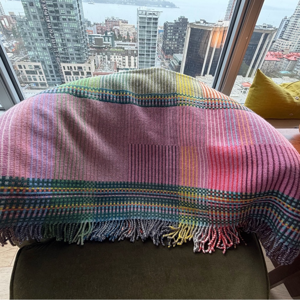 Vibrant Plaid Throw Blanket - Picture 5 of 7